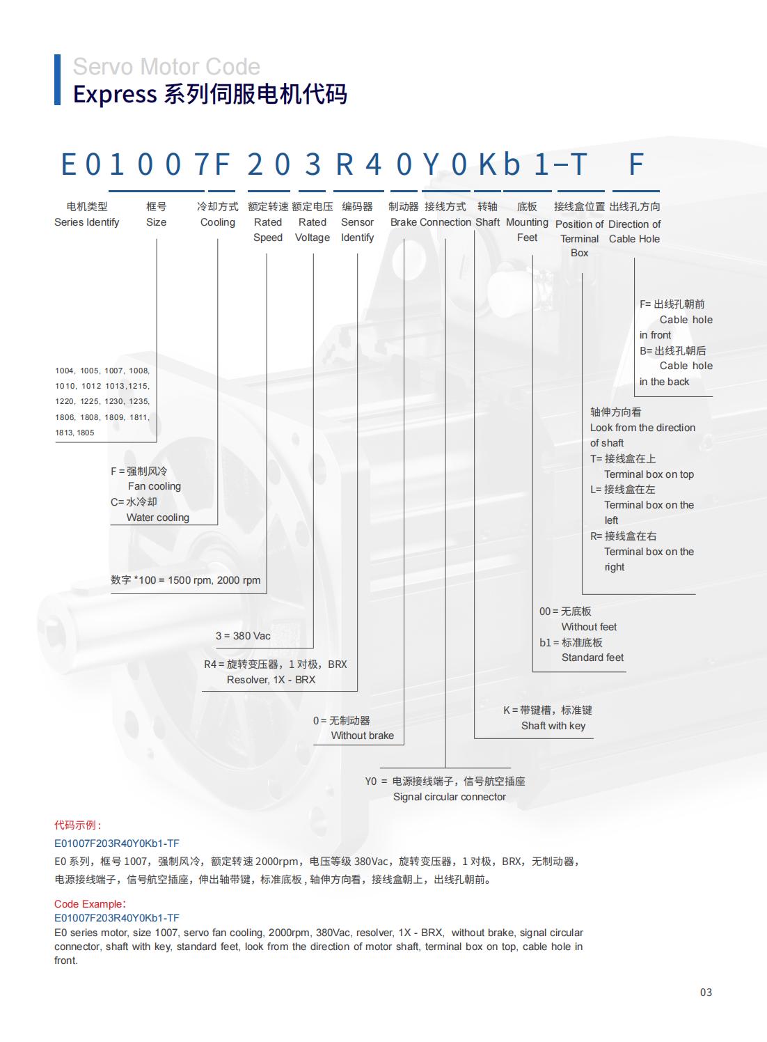 Express系列交流永磁同步伺服电机选型手册